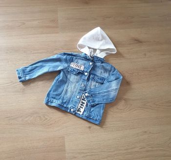 🩷 Veste en jeans à capuche Zara Pink panthère 2/3 ans #emyfleury_3ansfille