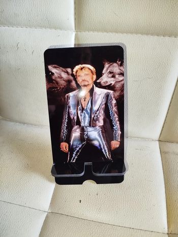 support téléphone motif johnny hallyday neuf