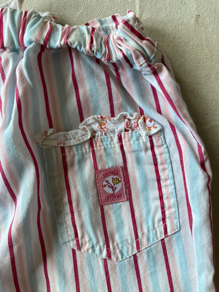Pantalon pantacourt rayé rose 12 mois Tout Simplement - photo numéro 6