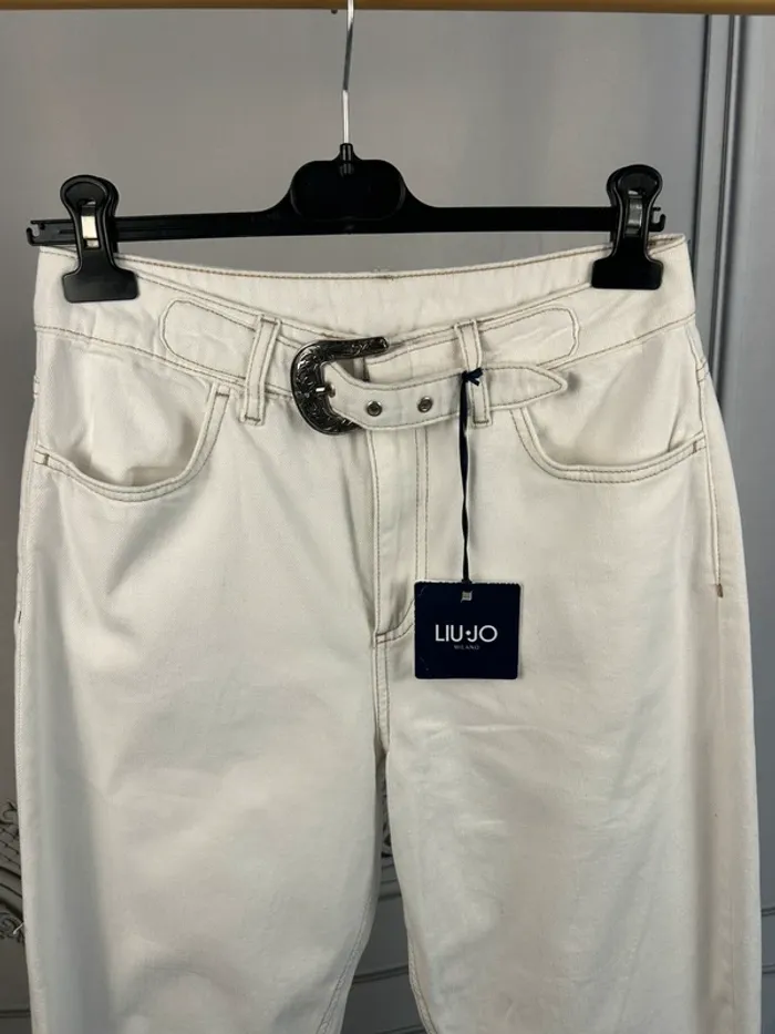 Jean baggy Blanc W29 LiuJo Neuf - photo numéro 2