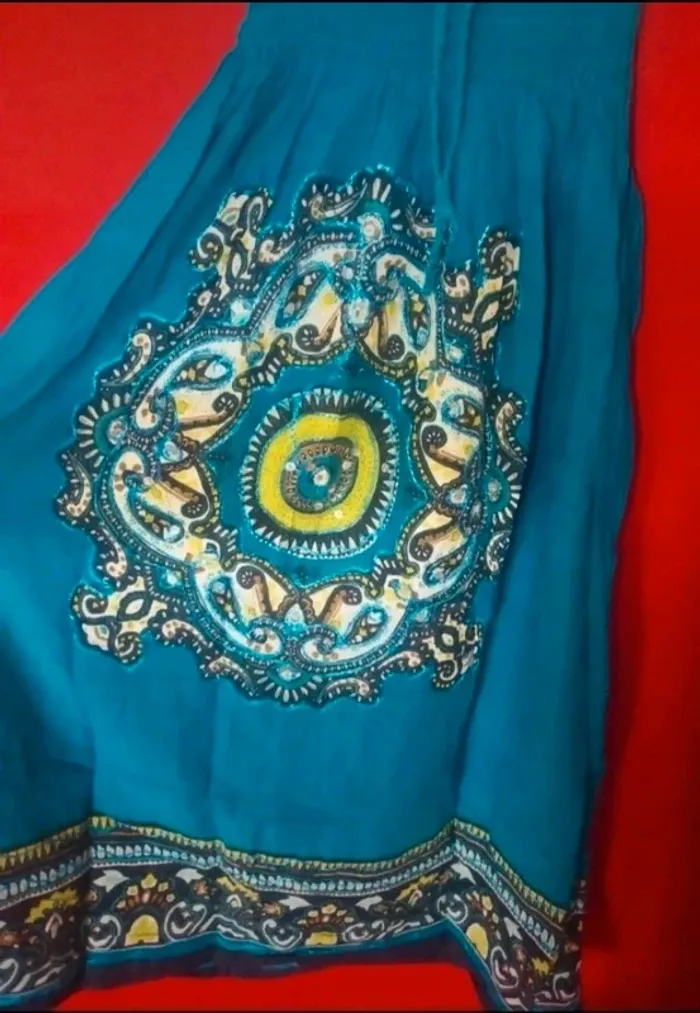 Robe longue d'été sans bretelles - photo numéro 2