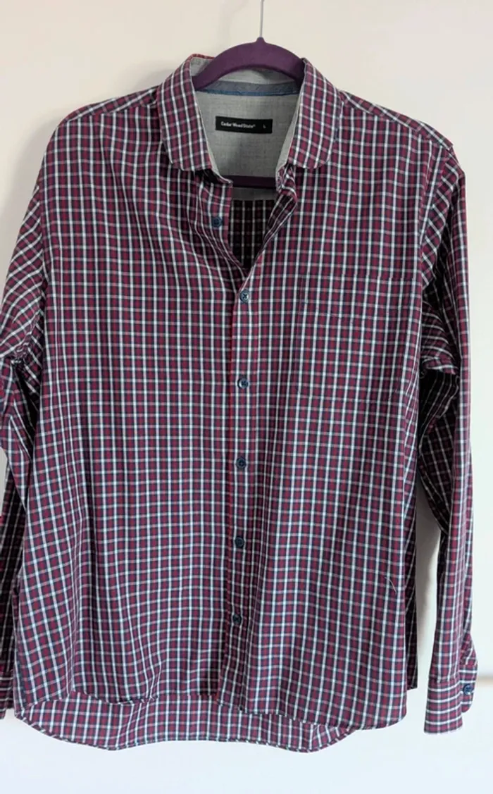 Chemise carreaux rouge et bleu