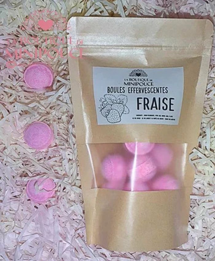 Mini boule de bain - Fraise -