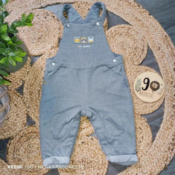 🐻 Salopette bébé Obaïbi – 9 mois 71 cm – Gris doux et confortable - photo numéro 3