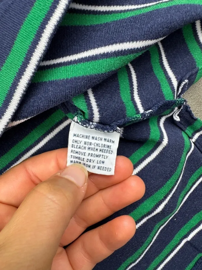 Polo Ralph Lauren à rayures Bleu et Vert Taille L - photo numéro 8