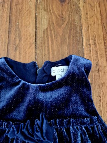 Robe velours satin 3 mois