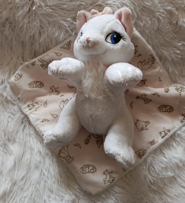 Peluche chat Marie Les Aristochats avec couverture - Disney - photo numéro 2
