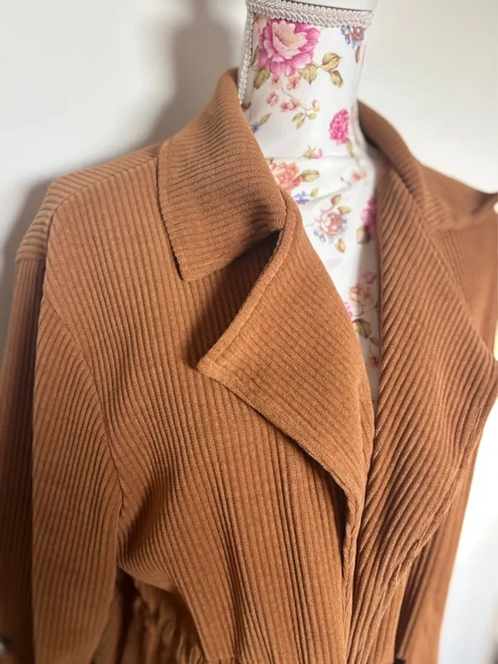🤎 Veste camel en velours côtelé – Taille unique 🤎 - photo numéro 3