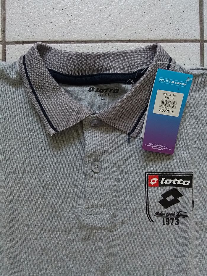 Polo manches courtes garçon. 14ans. LOTTO - photo numéro 3