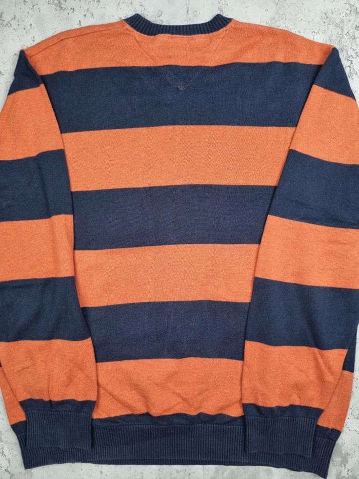 Pull col V rayé Tommy Hilfiger XL Homme – Style vintage chic, très bon état - photo numéro 4