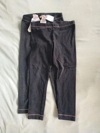 Lot 2 leggings noir 2-3 ans