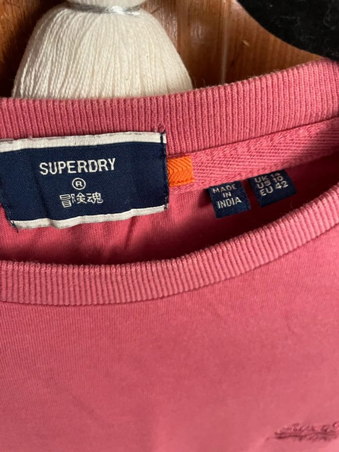 Teeshirt superdry 42 rose - photo numéro 3