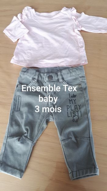 Ensemble T shirt pantalon tex baby