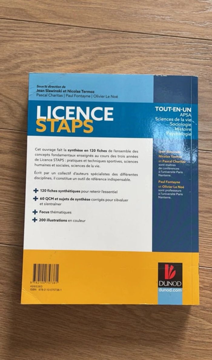 Livre Licence STAPS Livre Tout en un Dunod - photo numéro 3