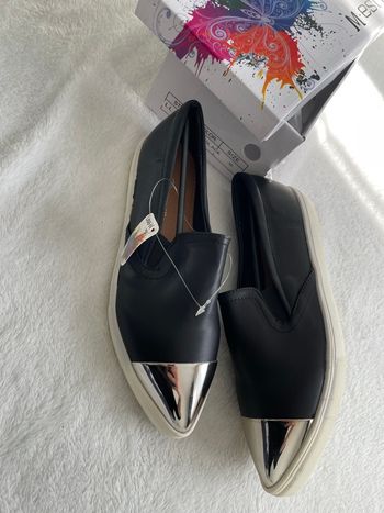 Ballerines bout pointu argenté 