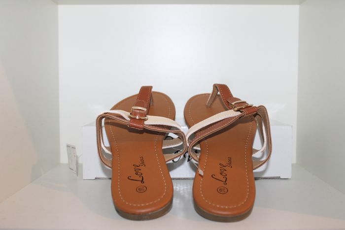 tongs lanières marron 39 - photo numéro 2