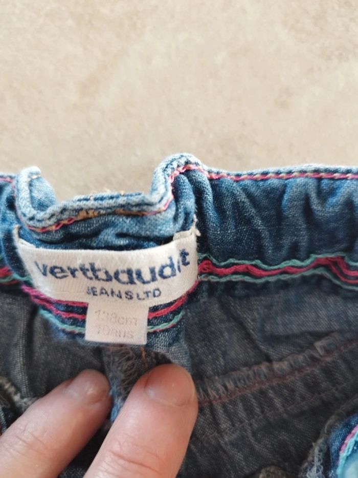 Pantacourt en jeans Vertbaudet 10 ans - photo numéro 3