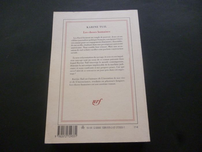 LES CHOSES HUMAINES / KARINE TUIL / GUALLIMARD - photo numéro 2