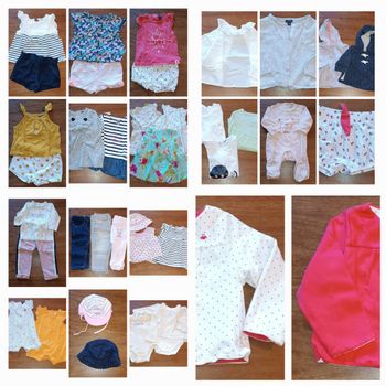 Lot de vêtements fille 6 mois - 30 pièces