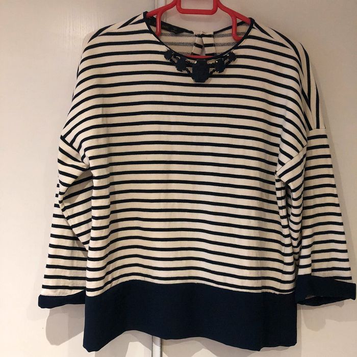 Zara Sweat-shirt  Marin habillé Taille M - photo numéro 12