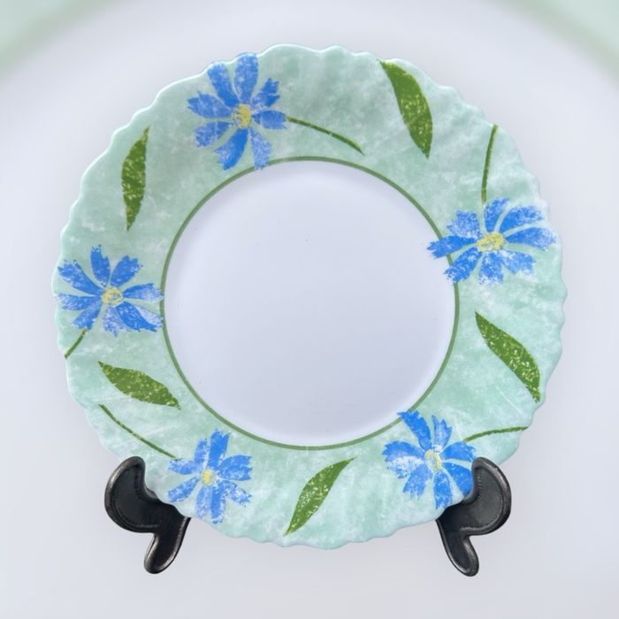 6 assiettes à dessert bleuet vintage Arcopal Gipsy - photo numéro 2