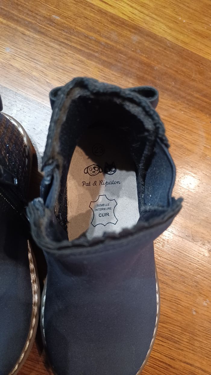 Bottines bleu cuir - photo numéro 7
