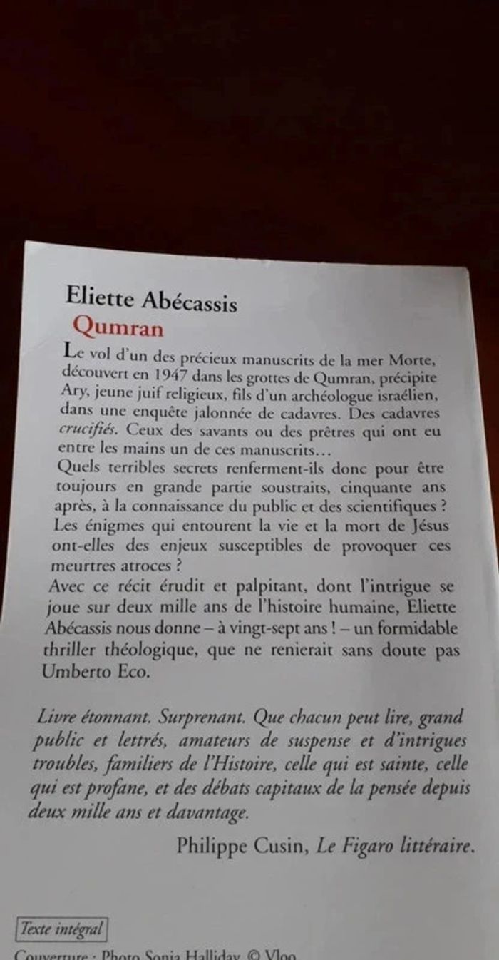 Livre / Eliette Abécassis / Qumran. - photo numéro 5