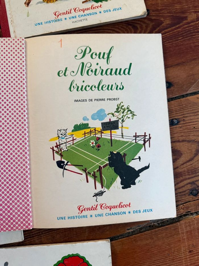 Bord rouge - Lot de 8 livres anciens vintage Caroline Gentil Coquelicot Pierre Probst Hachette - photo numéro 8