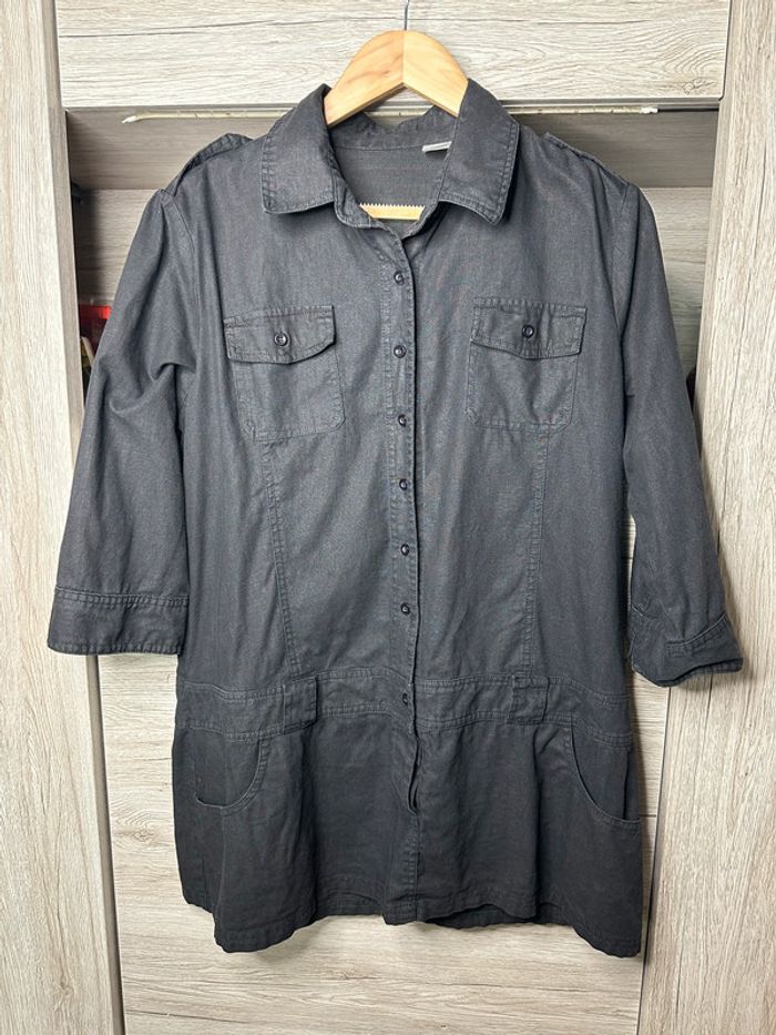 Chemise saharienne en lin - Taille 46