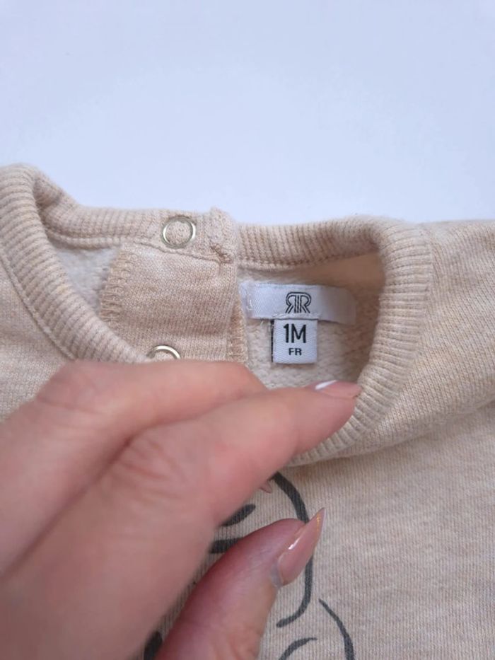 Sweat Lion bébé La Redoute taille 1 mois comme neuf - photo numéro 2