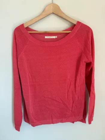 Pull rose lurex brillant