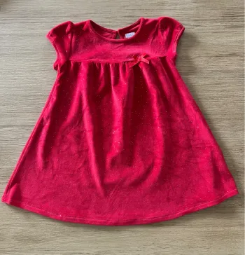 Robe rouge à paillettes Noël 3 ans Kimbaloo
