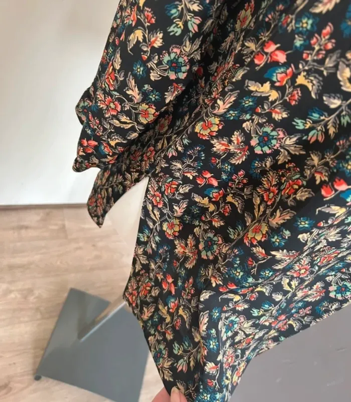 Zara haut top blouse, imprimée, floral femme, taille S/36 - photo numéro 4