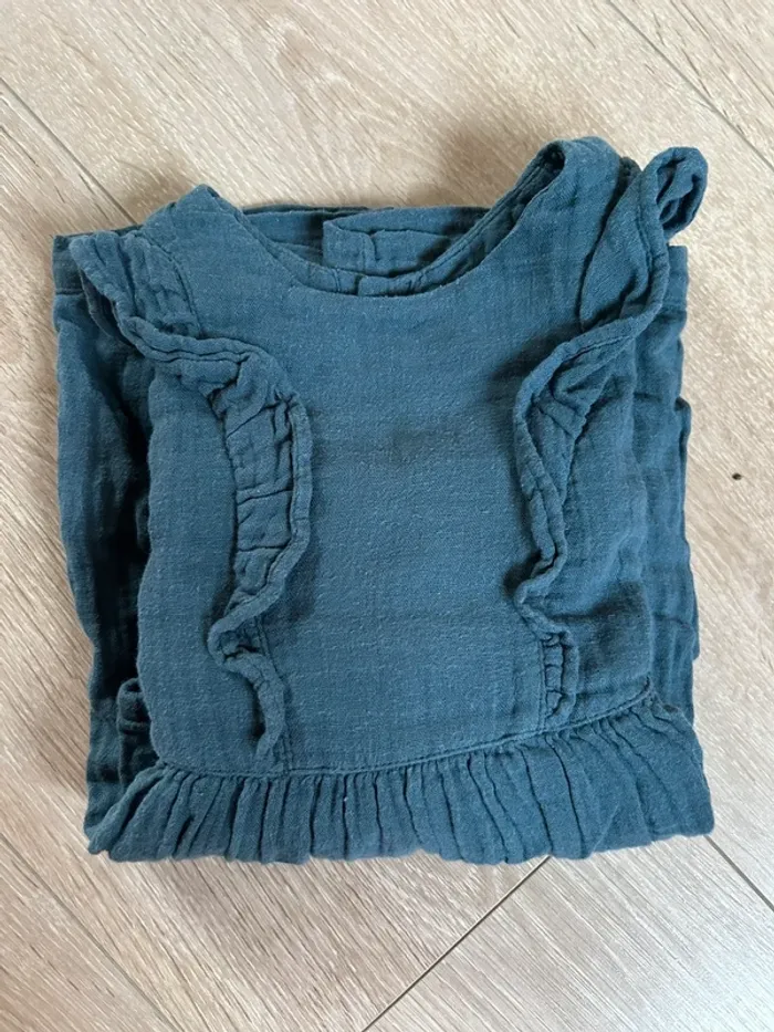 Robe en gaze de coton bleu Petit Bateau - photo numéro 4