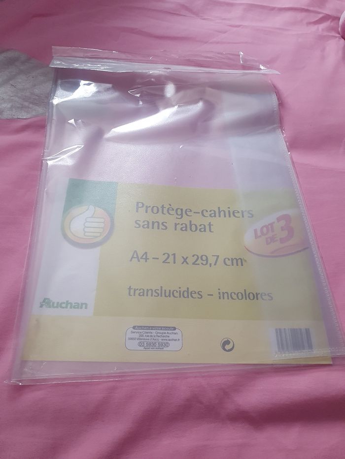 Protège cahier x3. 21x29,7cm