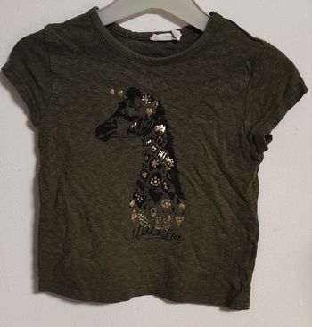 Tee shirt kaki bébé fille