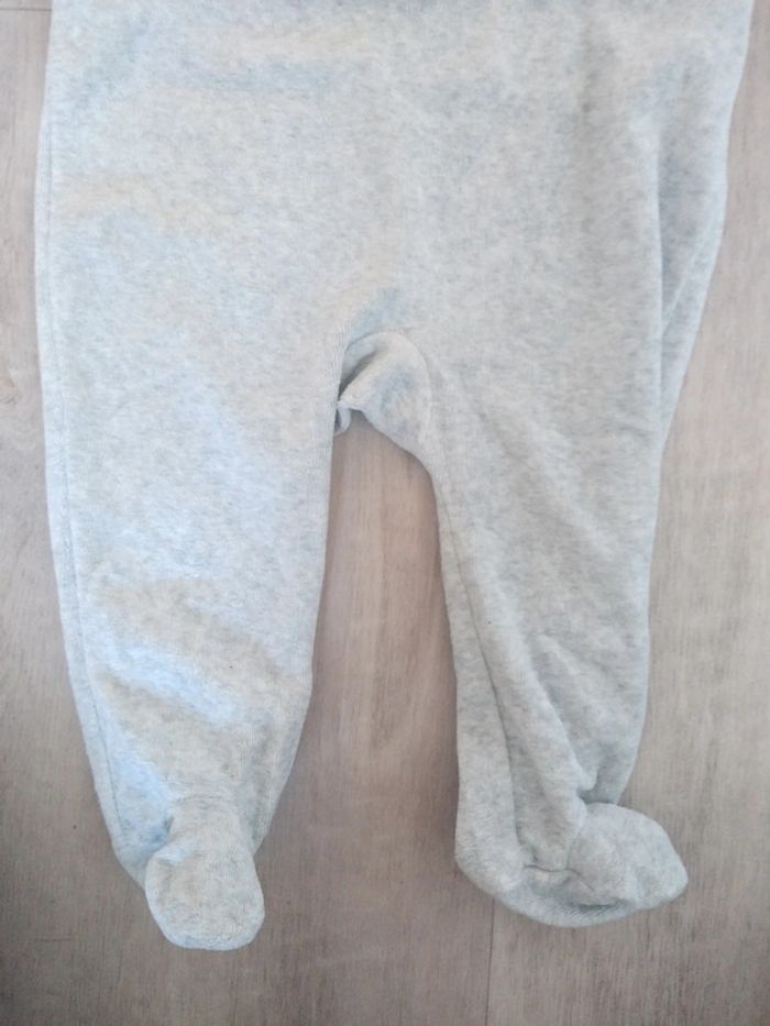 Pyjama gris velours une pièce - photo numéro 4