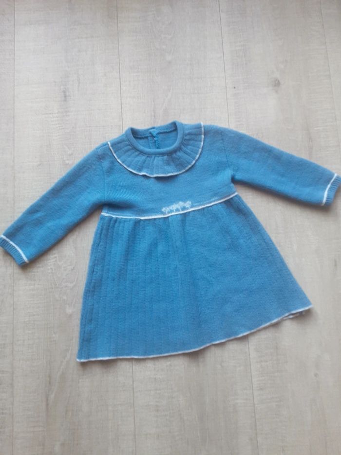 Ensemble robe bleue et collants roses 3 mois - photo numéro 4