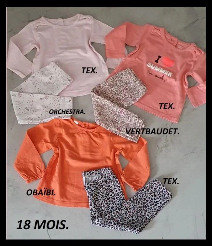 LOT vêtements filles Taille 18 mois - photo numéro 2