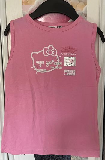 Débardeur rose, Hello Kitty avec détails pailletées 10