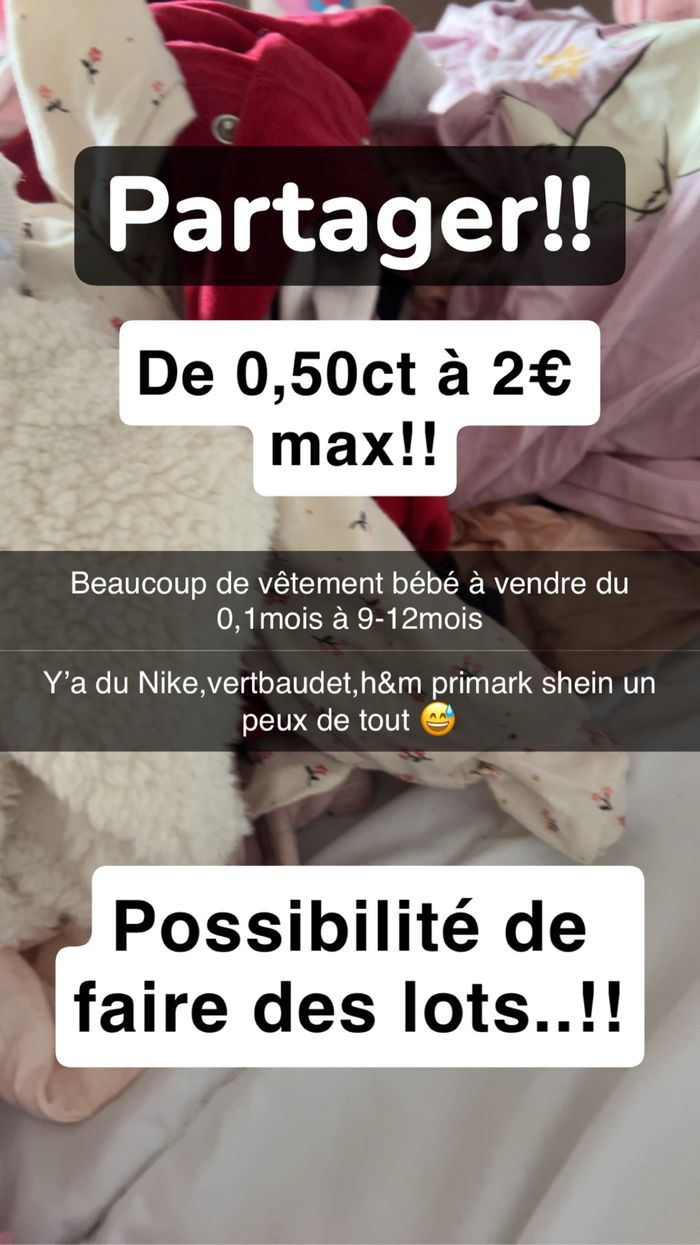 Lots de vêtements fille