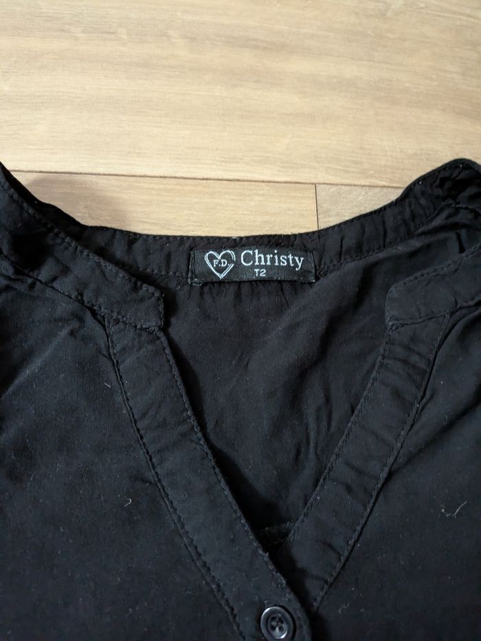 Chemisier noir Christy taille 2 M/L - photo numéro 2