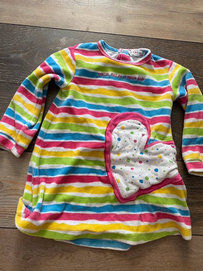 Robe pull multicolore 3 ans