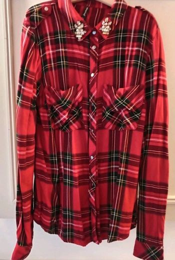 Chemise femme style écossais 