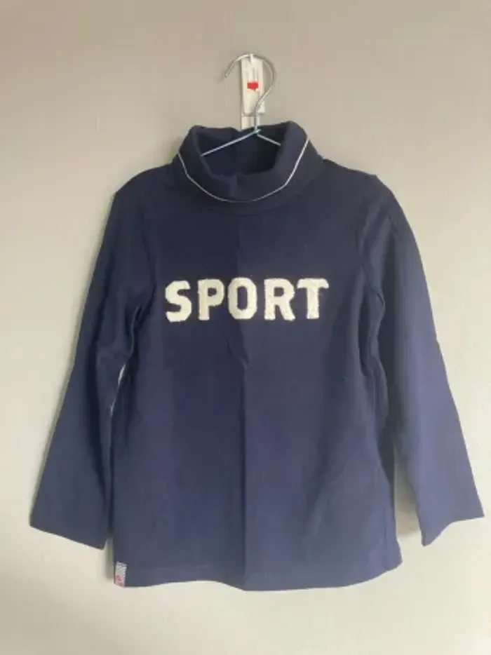T-shirt manches longues Sergent Major fille 5 ans bleu marine neuf