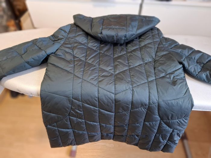Belle doudoune mi-longue femme C&A matelassée à capuche amovible 46 vert foncé neuve - photo numéro 7