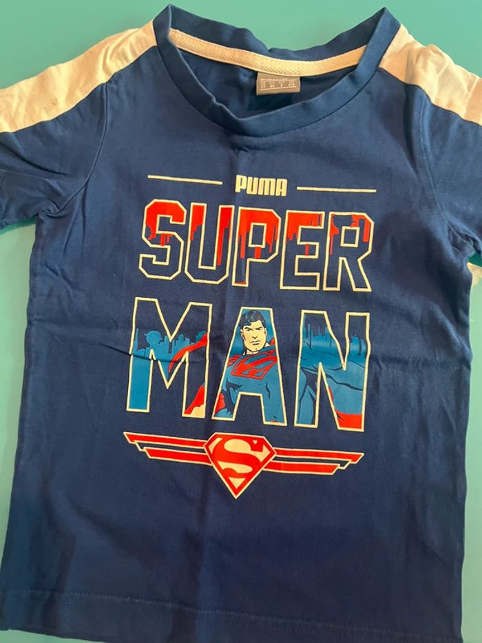 T shirt superman puma bleu - photo numéro 4