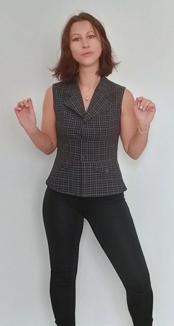 Gilet barman a carreaux 36/38