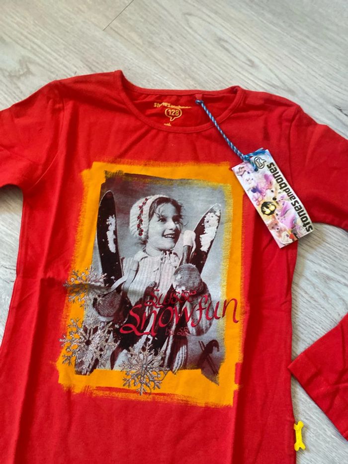 Tee shirt T-shirt stones and bones taille 128 cm 8 ans Neuf - photo numéro 2
