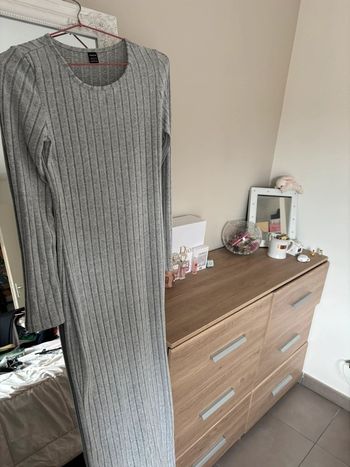 Robe longue grise